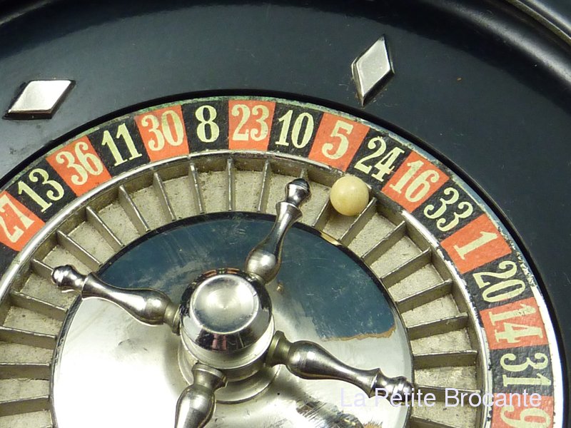 Jeu De Boule En Bakélite Noire - Roulette Vintage Avec Boîte Et Notice