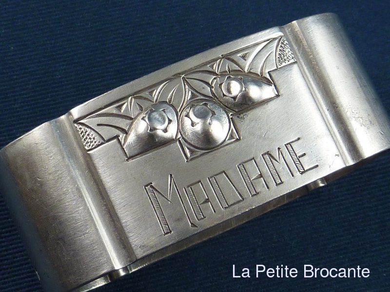 Rond de serviette métal argenté Perles - Ercuis | Joaillerie Bollot